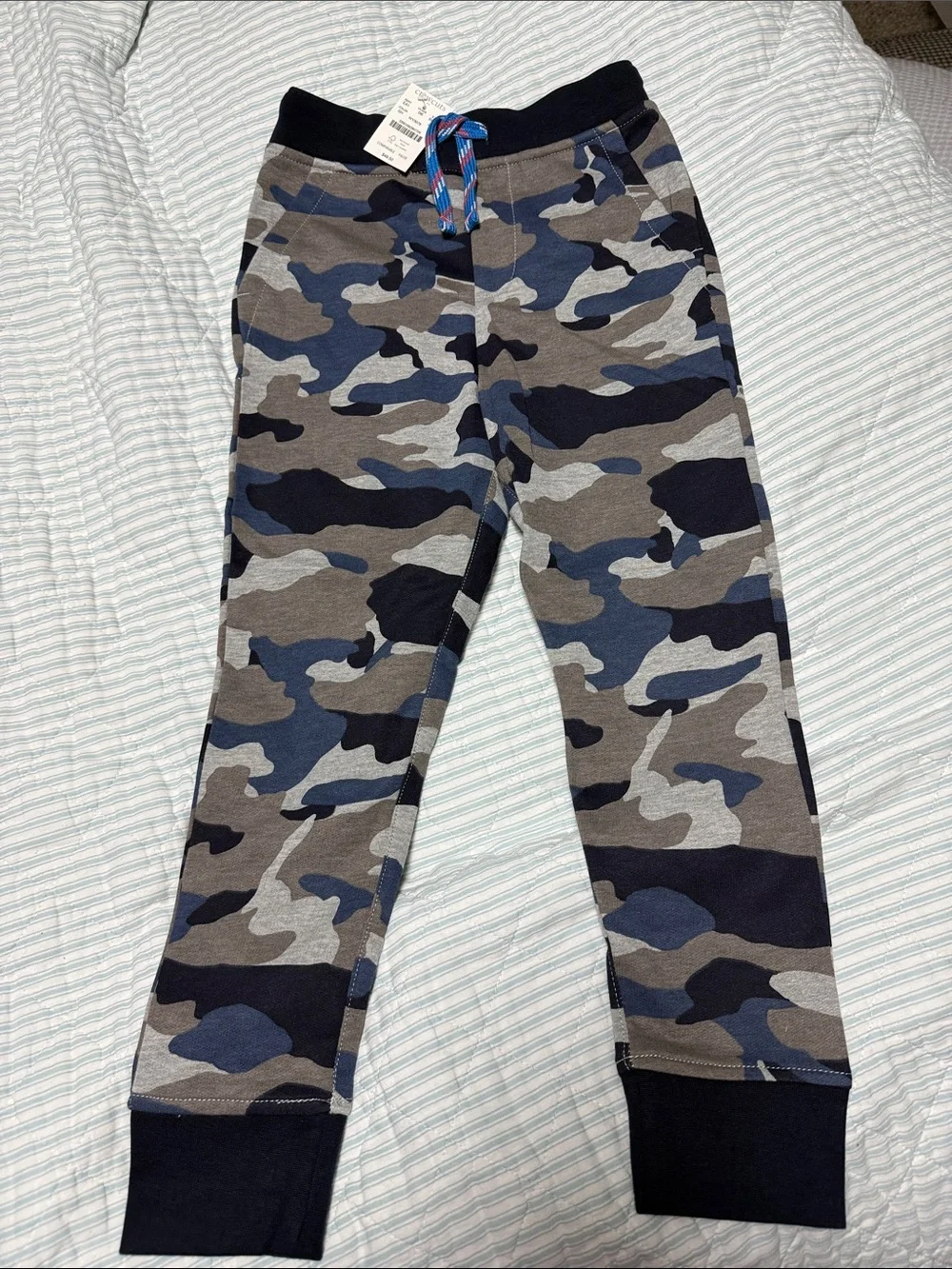 Crewcuts Blue & Gray Camo Jogger Pants NWT S (6/7)